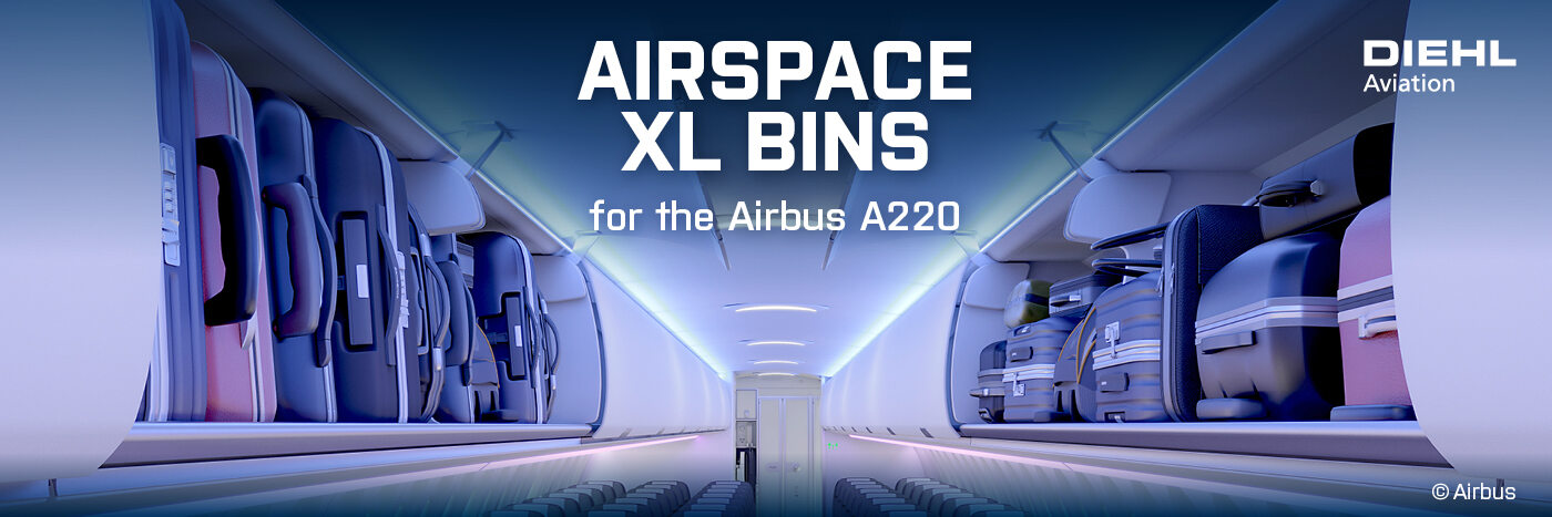 Diehl Aviation liefert neue Airspace XL Bins für Airbus A220