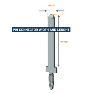 Pin connector width & length