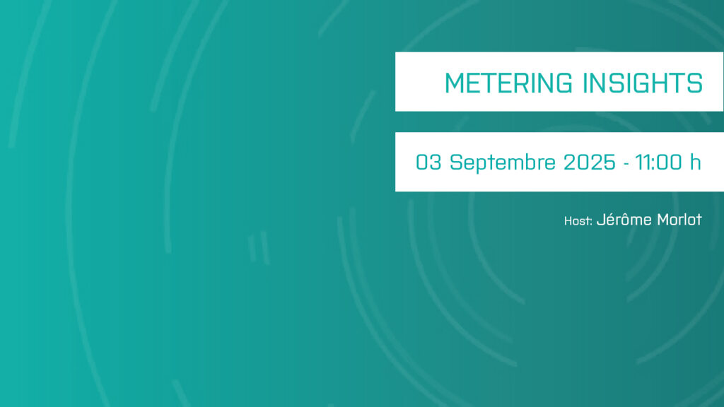 Visuels pour la présentation du webinaire de Diehl Metering, « Metering Insights », sans photo de Jérôme Morlot, expert en NB-IoT, le 3 septembre 2025. Événement gratuit en ligne.