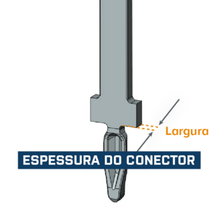 Espessura do conector
