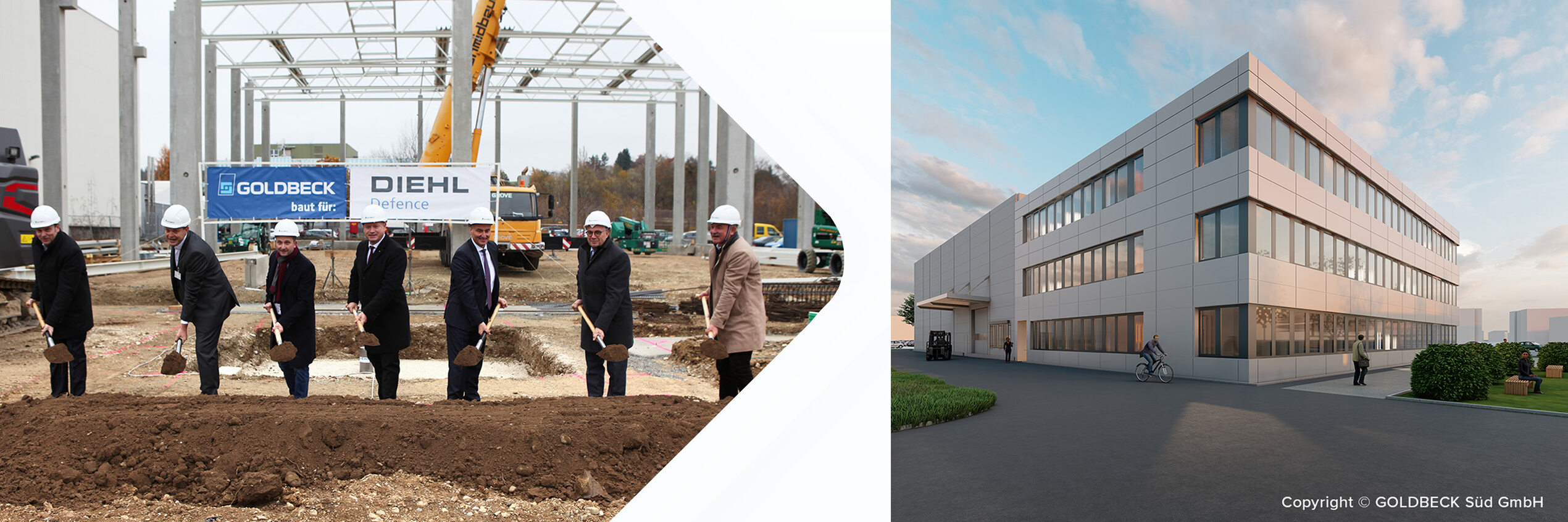 Foundation Stone laid for extension Building at the Diehl Defence Head Office in Überlingen