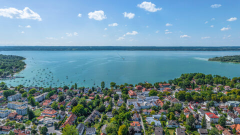 Lake of AWA-Ammersee where a Fixed Network has been installed with Diehl Metering to reduce non revenue water