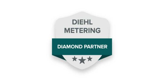 Logo of partner program Elevate Diehl Metering Diamond level For leading smart metering integrators and solution providers.
