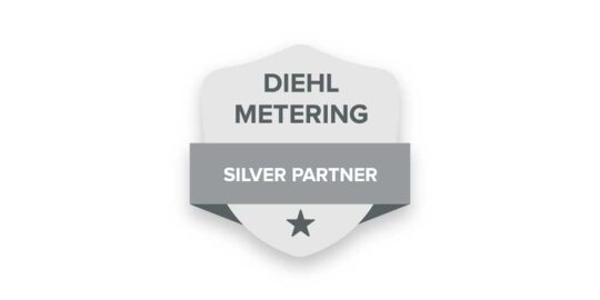 Logo of partner program Elevate Diehl Metering Siver partner First  step Your smart metering journey starts here.